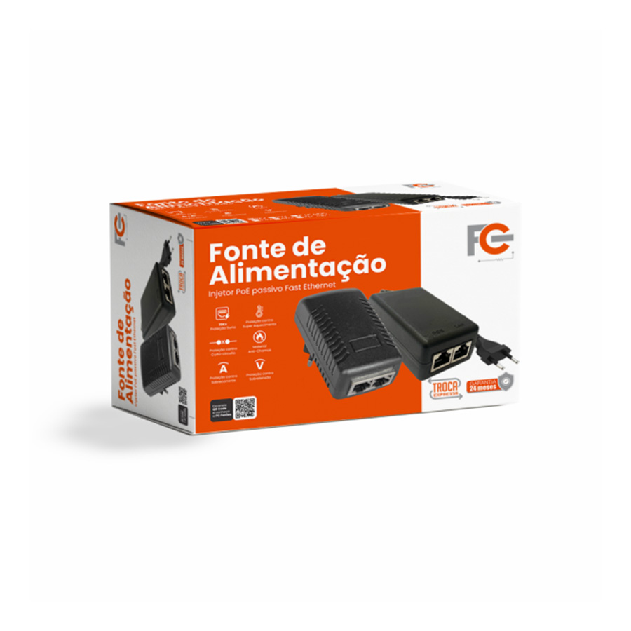 FONTE POE - 24V 1A - COM CABO - Imagem 2