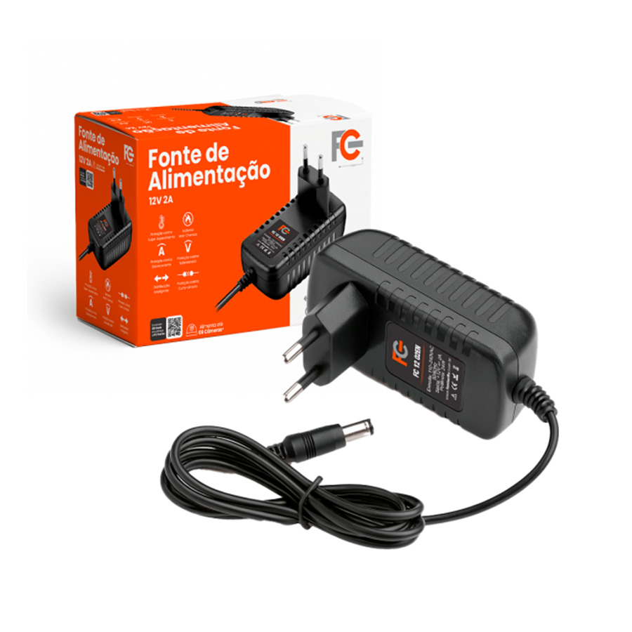 FONTE ELETRÔNICA 12V 02A - TIPO ADAPTADOR (P/ ONU/ONT) - Imagem 3