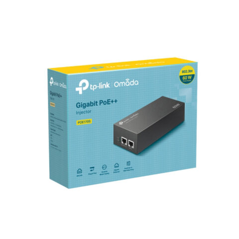 FONTE INJETOR POE++ COM 2 PORTAS 60W PLUG AND PLAY OMADA (POE170S) - Image 3