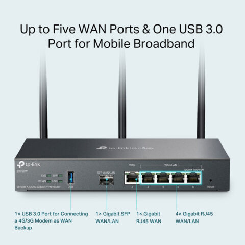 ROTEADOR VPN GIGABIT OMADA DUAL BAND AX3000 WI-FI6 (ER706W) - Imagem 3