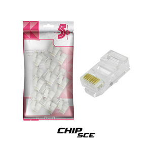 CONECTOR RJ45 CAT5E MACHO DE PASSAGEM EZ CRIMP