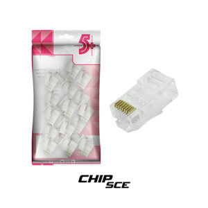 CONECTOR RJ45 CAT6 MACHO DE PASSAGEM EZ CRIMP