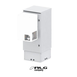 GABINETE OUTDOOR FIT 24U C/ AR COND 500W + CHAPEU + SUP. PISO (GO-24-19-50-AC-ST)