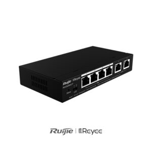 SWITCH 6 PORTAS GE C/ 4 PORTAS POE GERENCIÁVEL (L2) RG-ES206GC-P