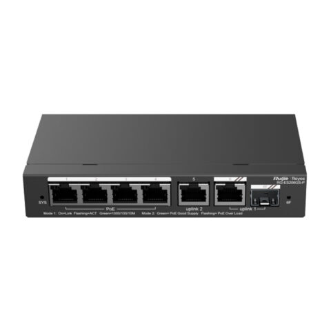 SWITCH 4 PORTAS POE+ GE + 1 PORTA GE + 1 PORTA COMBO SFP GERENCIAVEL (L2) RG-ES206GS-P - Imagem 3