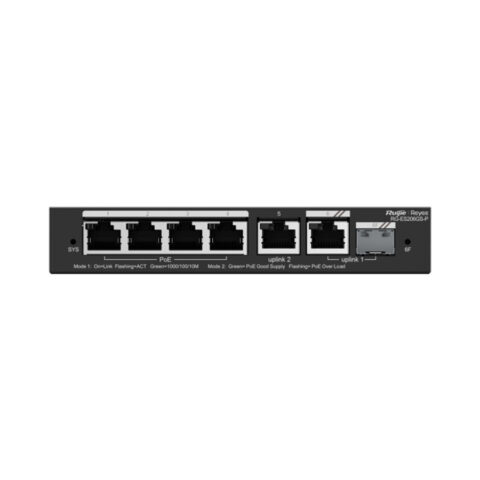 SWITCH 4 PORTAS POE+ GE + 1 PORTA GE + 1 PORTA COMBO SFP GERENCIAVEL (L2) RG-ES206GS-P - Imagem 2