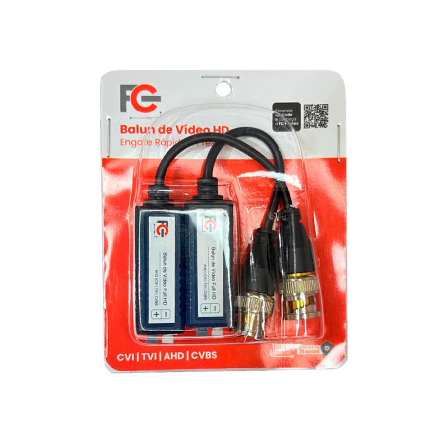 BALUN DE VIDEO FHD DE ENGATE RÁPIDO - AHD-CVI-TVI-CVBS - Imagem 4