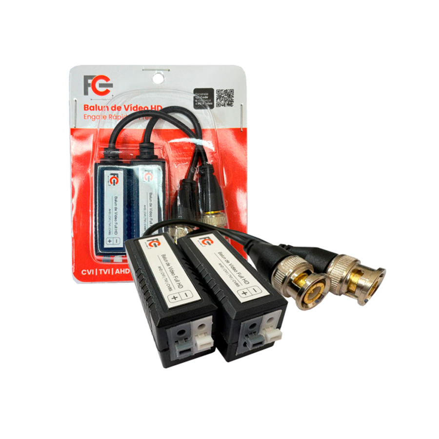 BALUN DE VIDEO FHD DE ENGATE RÁPIDO - AHD-CVI-TVI-CVBS - Imagem 2