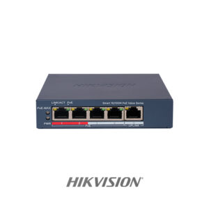 SWITCH 04 PORTAS FAST SMART POE / 1X FAST RJ45 (DS-3E1105P-EI/M V2)