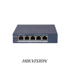 SWITCH 04 PORTAS GIGABIT SMART POE / 1X GIGABIT RJ45 (DS-3E1505P-EI/M)