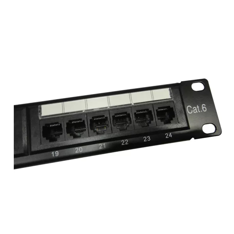 PATCH PANEL CAT6 24 PORTAS 1U C/ GUIA TRASEIRA - Imagem 2