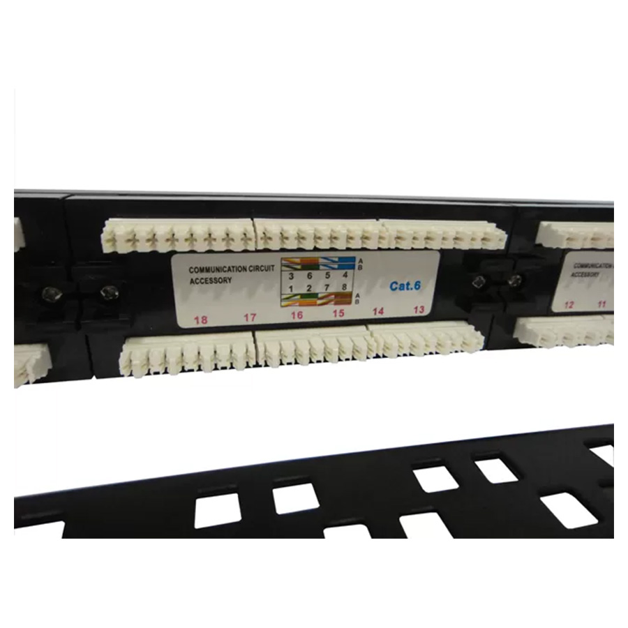 PATCH PANEL CAT6 24 PORTAS 1U C/ GUIA TRASEIRA - Imagem 6