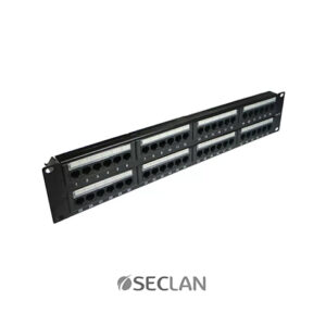 PATCH PANEL CAT6 48 PORTAS 2U C/ GUIA TRASEIRA