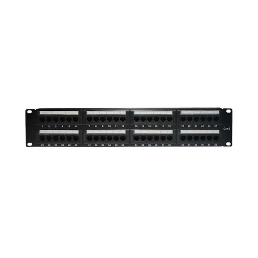 PATCH PANEL CAT6 48 PORTAS 2U C/ GUIA TRASEIRA - Imagem 3
