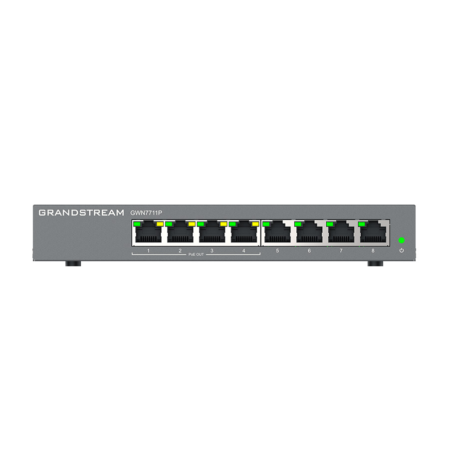 SWITCH 8 PORTAS GIGABIT GERENCIÁVEL LAYER 2 LITE C/ 4 PORTAS POE (GWN7711P) - Imagem 2