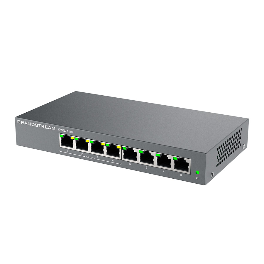 SWITCH 8 PORTAS GIGABIT GERENCIÁVEL LAYER 2 LITE C/ 4 PORTAS POE (GWN7711P) - Imagem 3