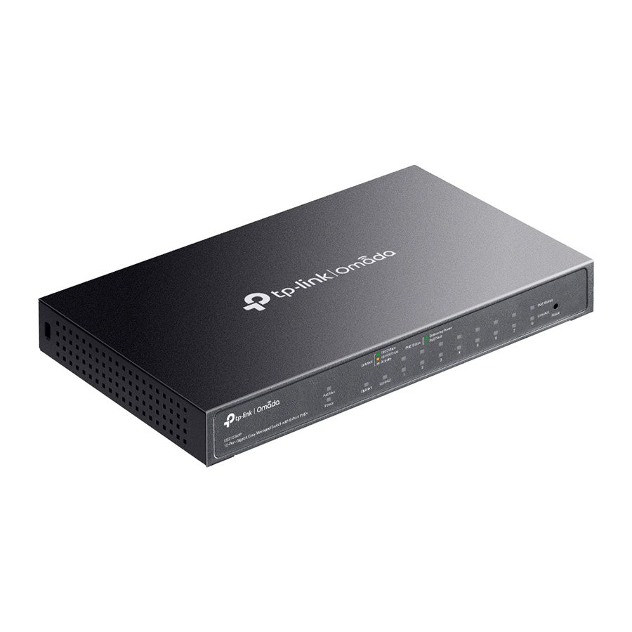 SWITCH 10 PORTAS GIGABIT GERENCIÁVEL OMADA C/ 8 PORTAS POE+ (ES210GMP) - Imagem 4