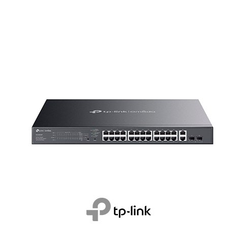 SWITCH 28 PORTAS GIGABIT GERENCIÁVEL OMADA C/ 24 PORTAS POE+ E 2 SFP (ES228GMP)